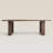 Nut-Brown Rectangular Solid Wood Dining Table-1021353654