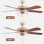 Ventilateurs de plafond de 52 pouces avec lumières, contrôle de la chaîne de traction, moteur CA réversible, pales réversibles en noyer / argent, montage encastré et fixation à la tige, pour chambre à coucher, salon