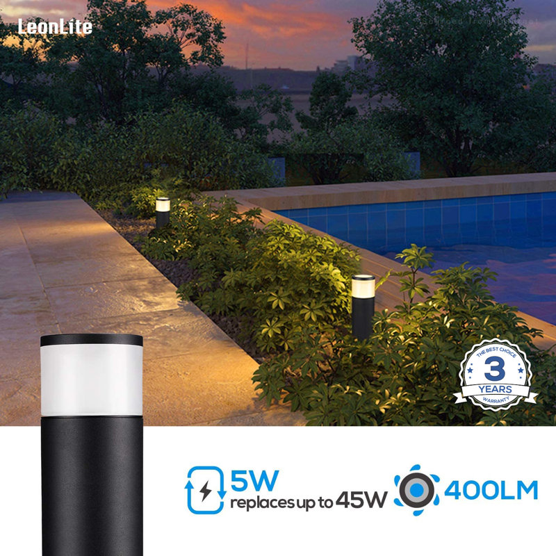 Stille 12V LED Low Voltage Pathway Lights, 5W LED Path Lighting, IP65 Waterproof, Aluminum Housing, 3000K Warm White