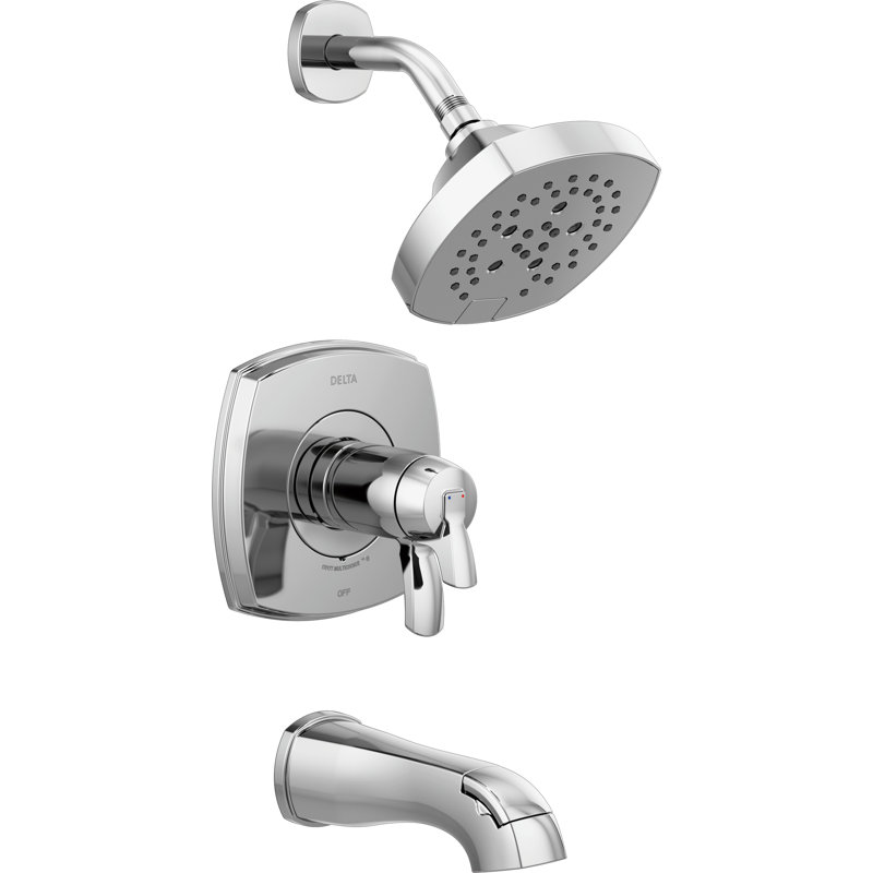 Stryke Thermostatic Tub and Shower Faucet Trim, Chrome