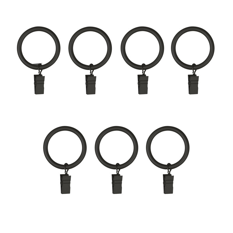 1" Curtain Ring, Brushed Black