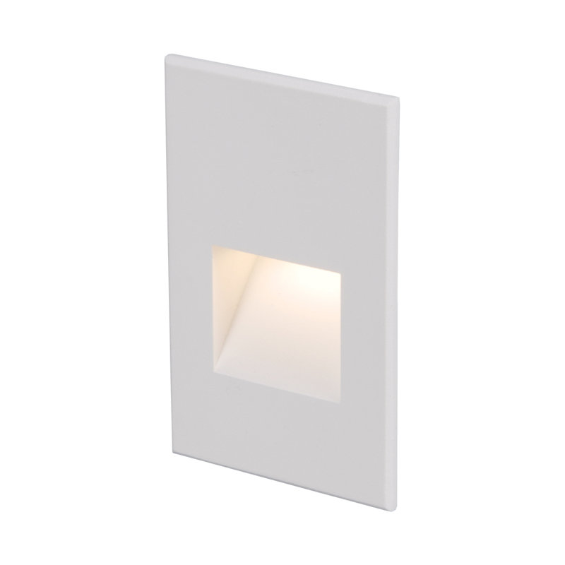 LED Step Light, White on Aluminum, Amber