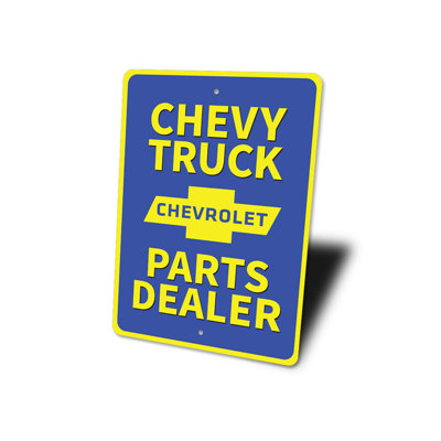 Chevy Truck Parts Aluminum Sign