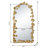 Full Length Arched Wall Mirror With Golden Leaf Accents