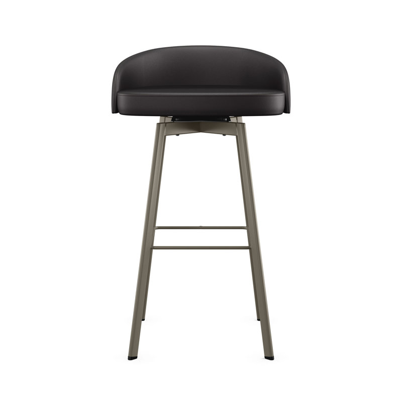 Tabouret de bar et de comptoir pivotant Bethanee, Gris, Tabouret de bar (siège d'une hauteur de 30 po), Noir