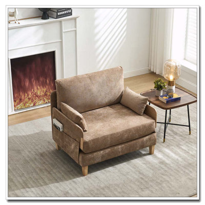 Fauteuil convertible en chenille