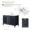Ensemble de meuble-lavabo autoportant 48 po avec plateau en marbre Caldwell-107663211-107663209-107663205