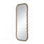 Miroir de plancher surdimensionné en bois