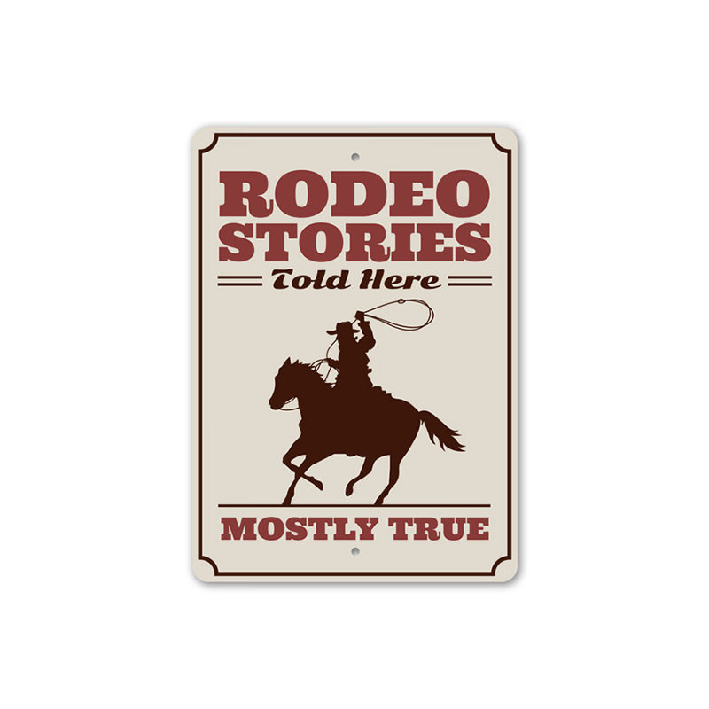 Panneau en aluminium Rodeo Stories, H 14 po x l 10 po x P 0,04 po