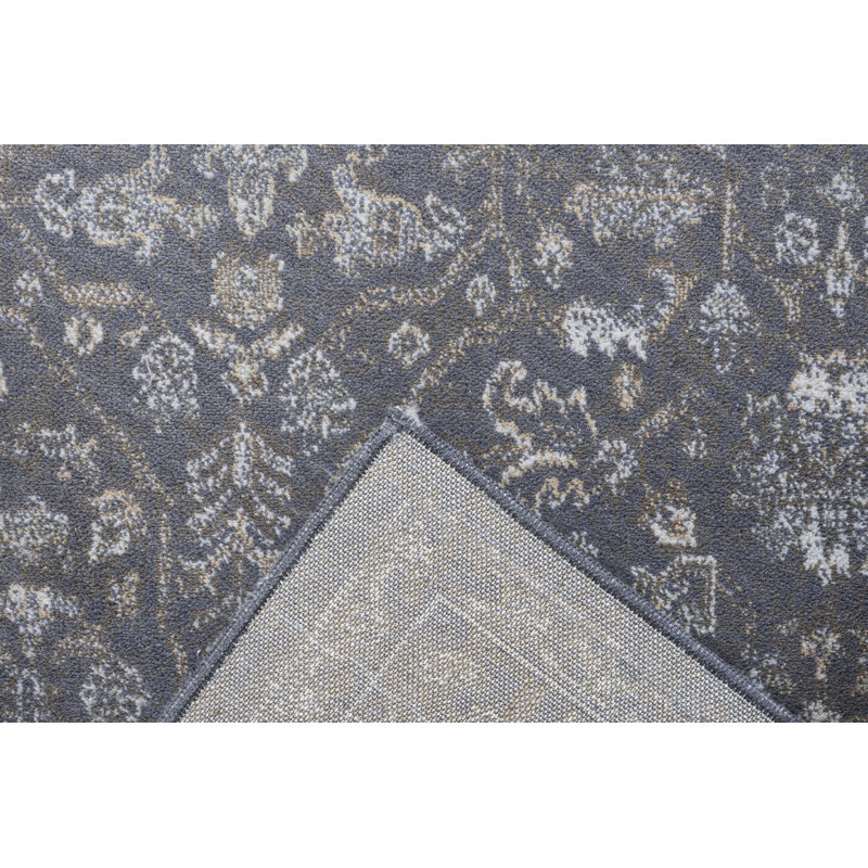 Tapis en viscose taupe, ivoire et beige Elias
