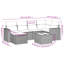 Ensemble de canapé de jardin en rotin de polyester noir 7 pièces Vidaxl