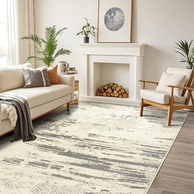 Machine Washable Area Rug With Non-Slip Backing