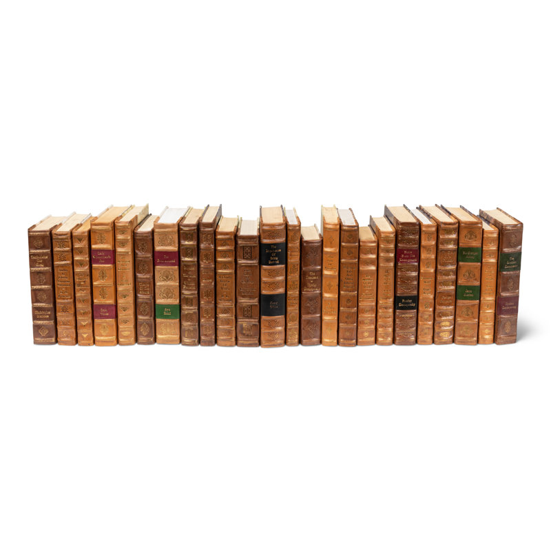 Ensemble de livres décoratifs en similicuir 24 pièces