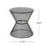 Table d'appoint chic, fabriquée en fer, noir mat, silhouette arrondie, 17,87 po Table profonde X 17,78 po de hauteur, construction en maille Breezy, hauteur, base carrée