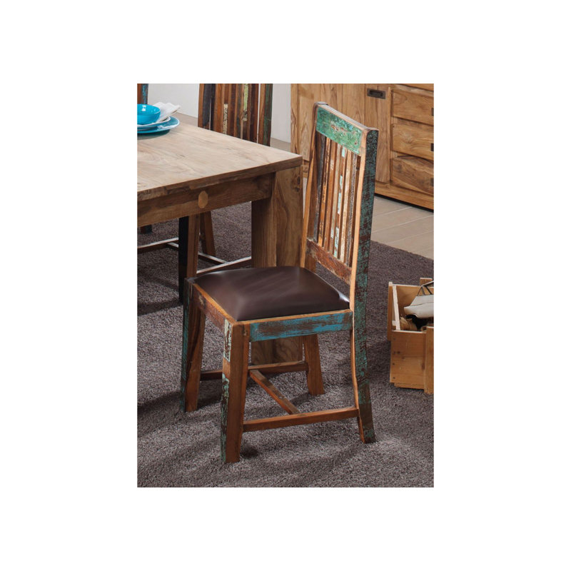 Nature Of Spirit 45cm H Upholstered Slat Back Side Chair