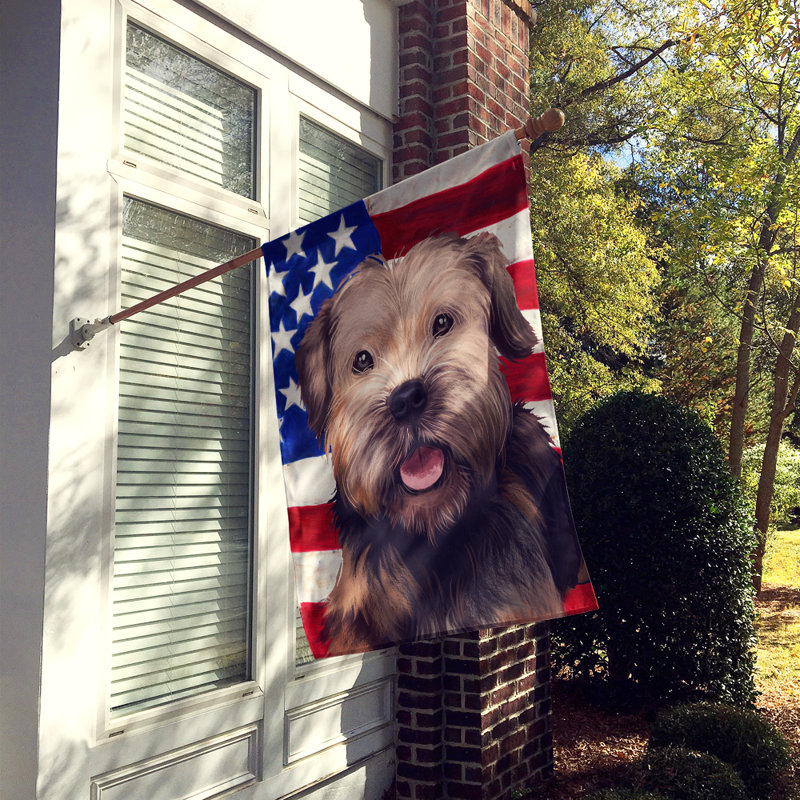 Polyester à 2 côtés 28 x 40 po drapeau maison, Border Terrier