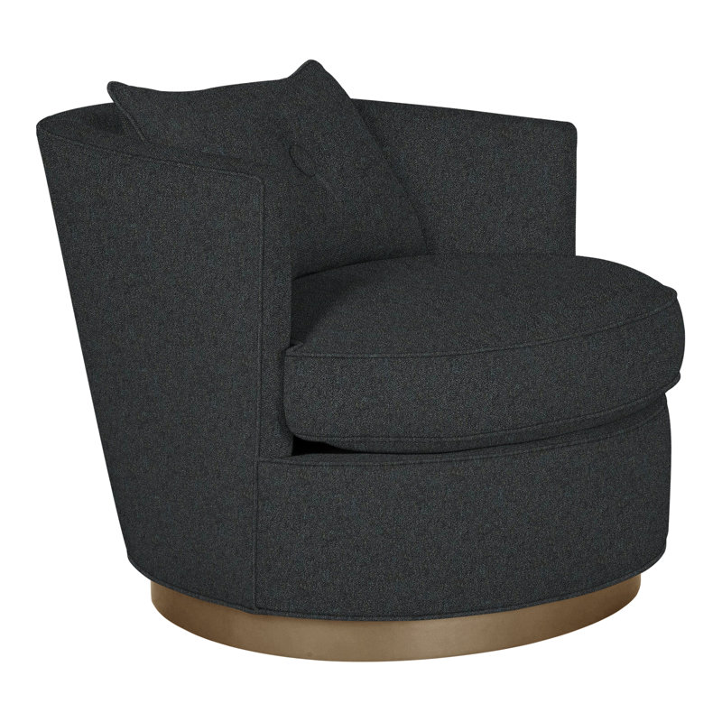 Michael Weiss 34" Bernadette Swivel Chair, Ian Lagoon, Hampton