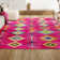 Blairsville Tribal Love Geometric Pink/Multi Rug