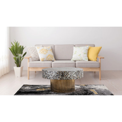 Table basse avec plateau en nacre