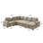 Pull-Out Sofa With Storage Chaise, Upholstered Couch With Console-478435182