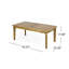 Table basse d'extérieur rectangulaire en bois d'acacia, teck, l 43,25 po x P 23,50 po x H 17,00 po