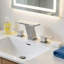 Widespread Bathroom Faucet 3 Hole, 2-Handle Bathroom Sink Faucet With Drain Assembly-120542031