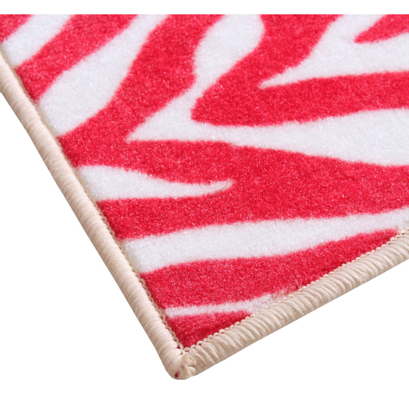Tapis imprimé animal - Zèbre sauvage au cœur, Tapis de couloir 4 pi x 26 pi