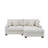 2 - Piece Upholstered Offehite Chenille Modular Sectional Sofa with Armrests & Throw Pillows-135900686-135900681