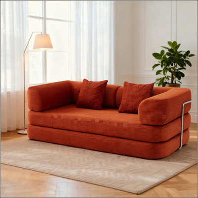 Floor Couch,Compressed Sofa,Convertible Floor Sofa Bed With Convertible Blanket Pillow,Enhanced Frame Stability,Comfy Couch Lounge Sleeper Bed,For Living Room Bedroom