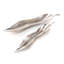 Set Of Two Sculptured Willow Leaf Trays