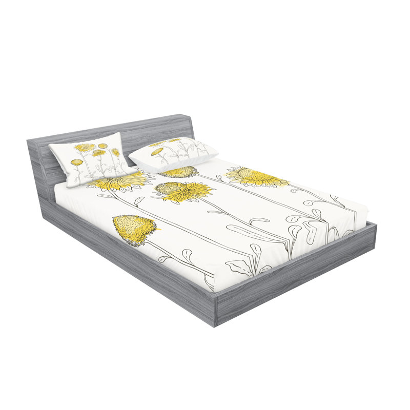 Drap-housse et coussin décoratif Ambesonne, Ensemble de draps pour très grand lit californien