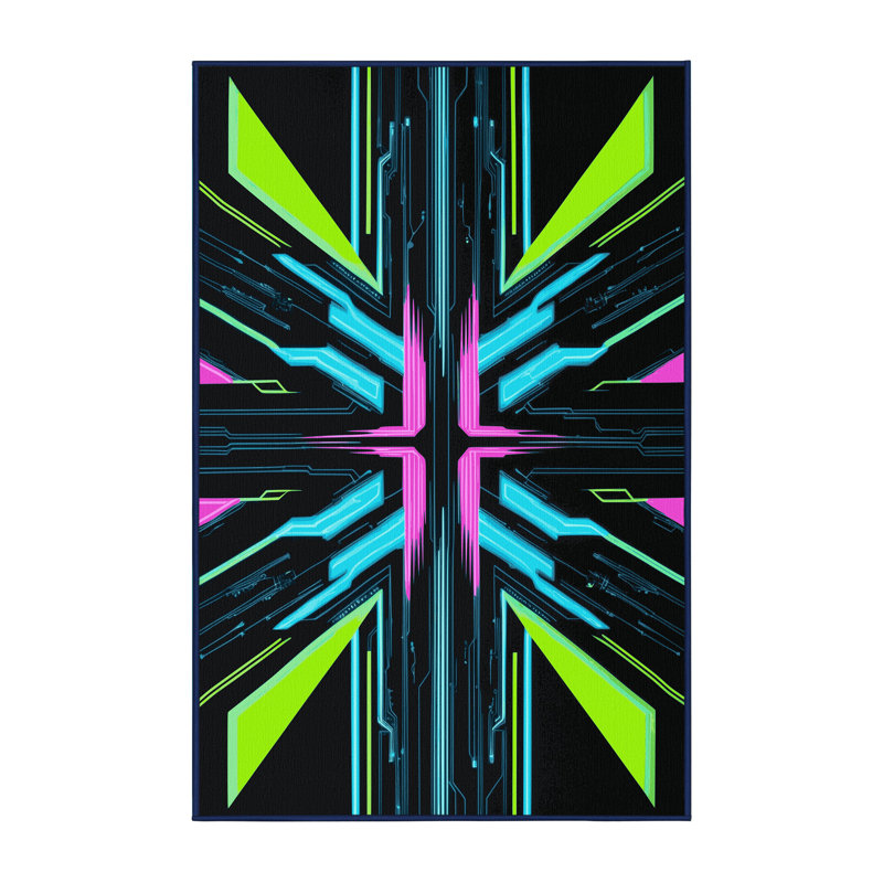 Pulse Fragments Rug, Rectangle 5' x 8'