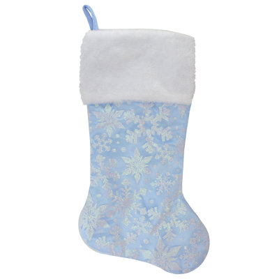 Chaussette de Noël flocon de neige 19 po