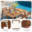 Chaise de patio empilable en bois