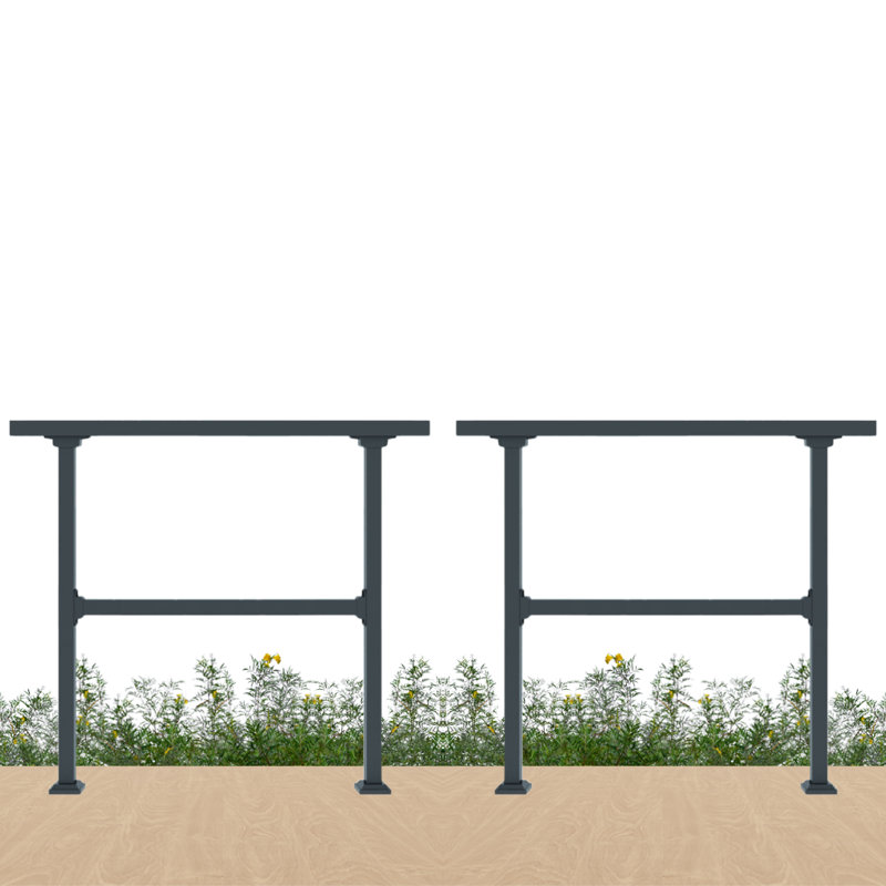 Ensemble de 2 rampes horizontales simples 40 po de hauteur, 4 pieds