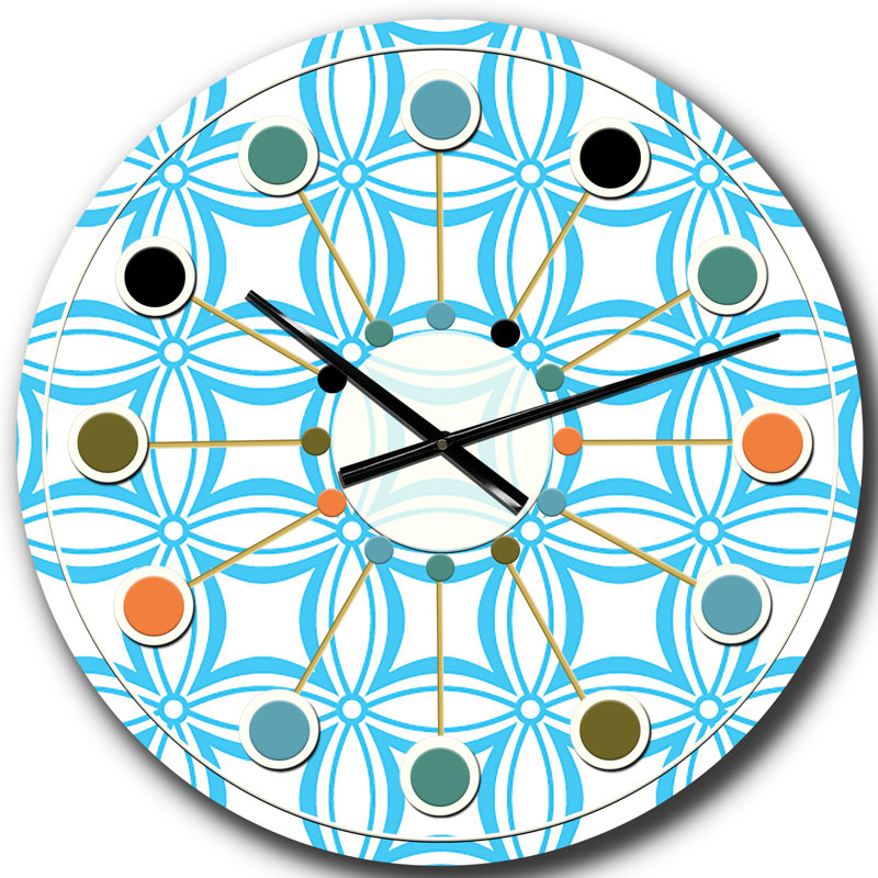 Horloge murale rétro Mid-Century, Surdimensionné