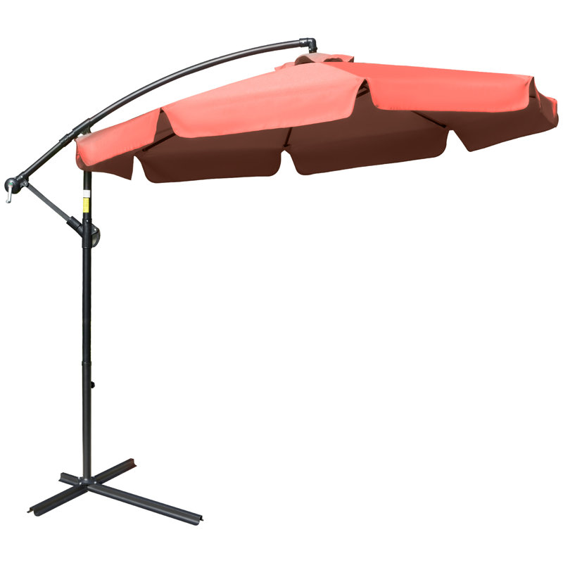 Parasol en porte-à-faux 104,25 po Fazil, Rose