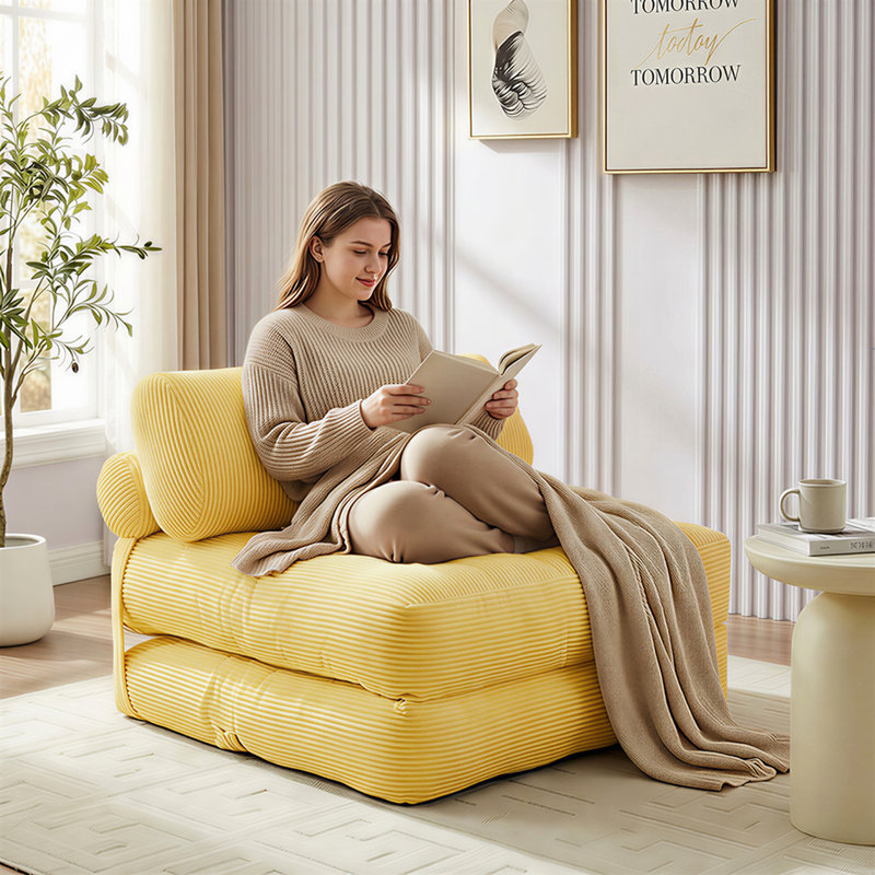 Fauteuil convertible avec canapé-lit Boneless, Gris