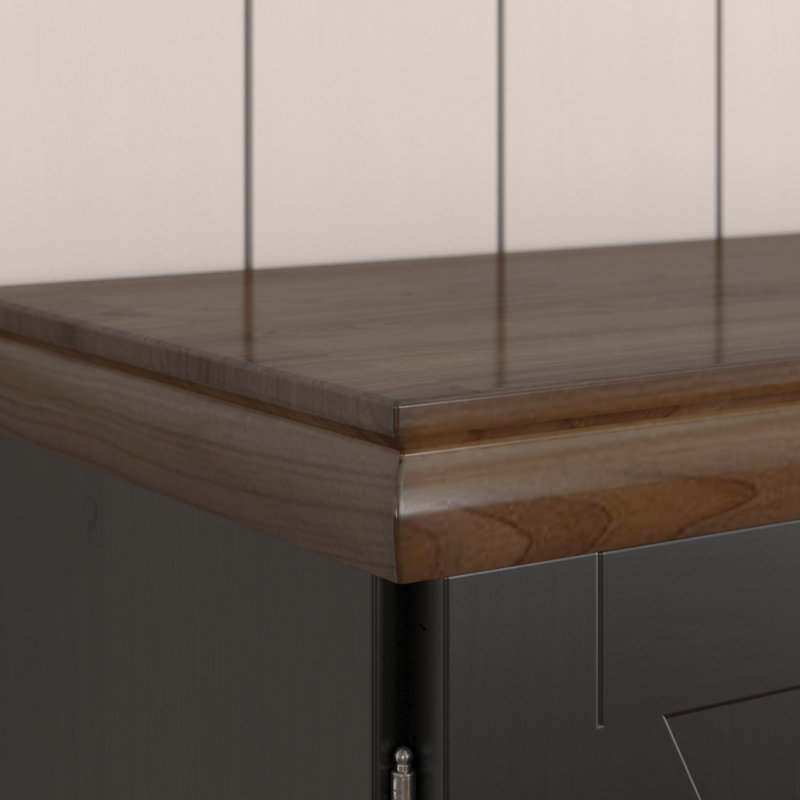 Buffet de service bas Lilah, Noir / brun clair