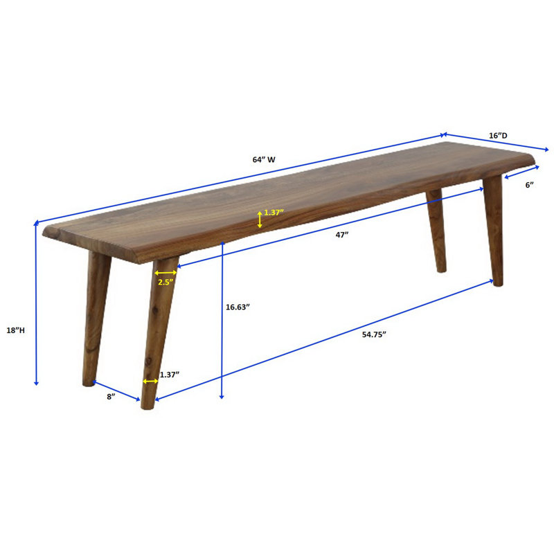 Banc en bois Ellajo