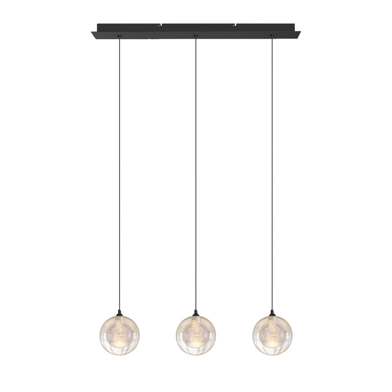 Riverdale 3 - Light Kitchen Island Pendant, Matte Black