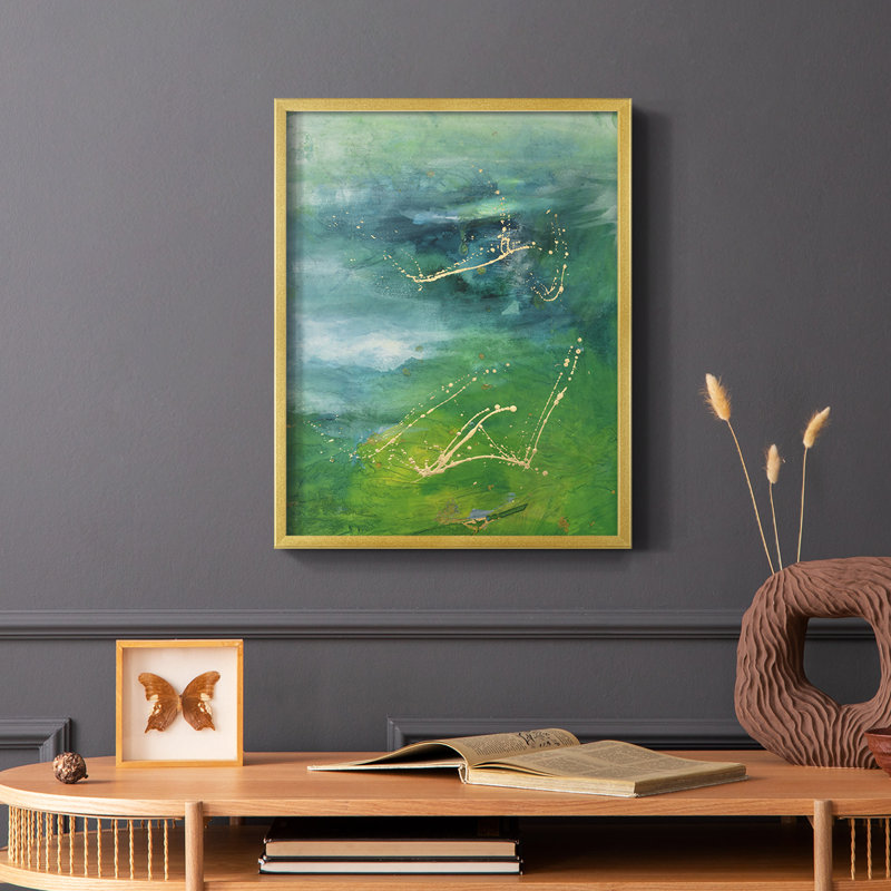 «Peaceful Diptych I», reproduction encadrée - bois massif, H 14 po x l 11 po