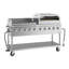 Barbecue au propane extérieur commercial en acier inoxydable de 72 po avec plaque de cuisson 36 po et four à pizza 36 po, homologué ETL en acier inoxydable (CGKIT7-G36P36)