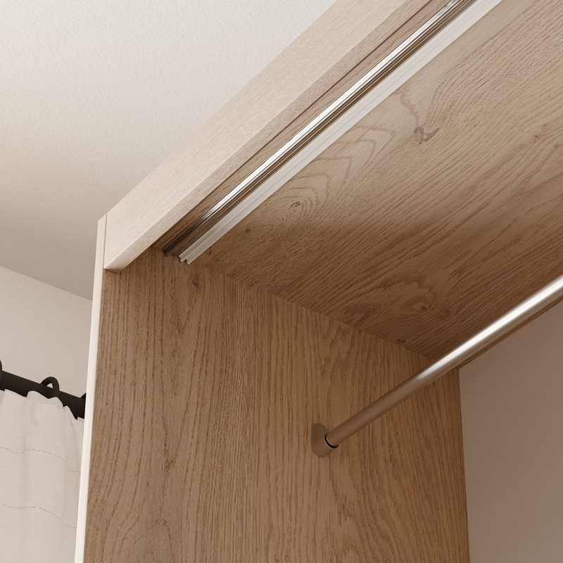 Manufactured Wood Wardrobe, 205cm H x 160cm W x 60cm D, Oak