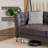 85.65” Tufted Chesterfield Faux Leather Sofa With Solid Wood Frame-649317892