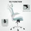 Chaise de bureau ergonomique, chaise de bureau avec appui-tête, vert clair-1728679533-1728679528