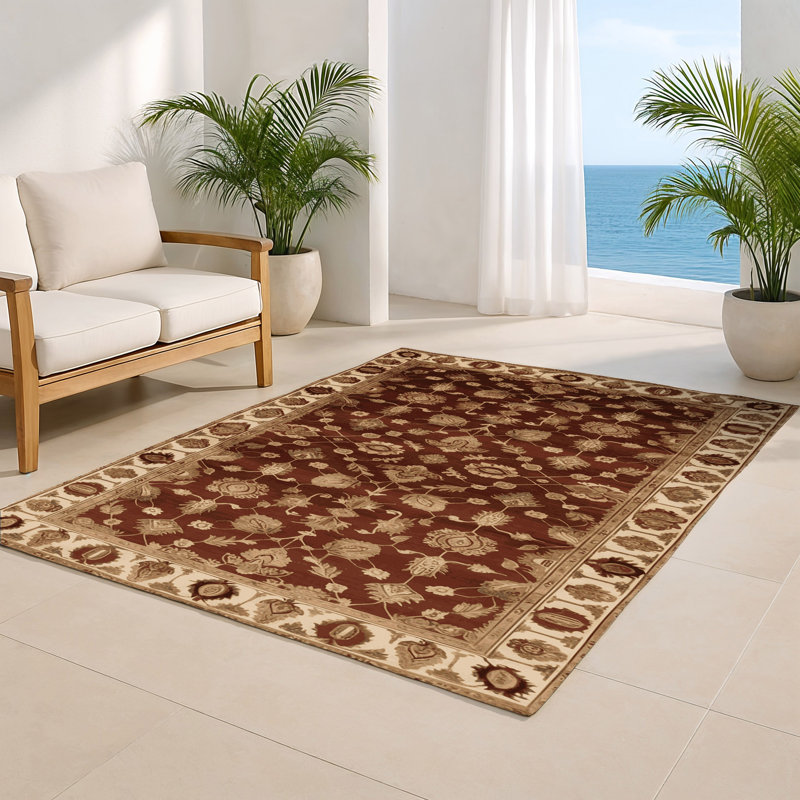 Tapis turc intérieur et extérieur brun, Rectangle 5 pi x 7 pi
