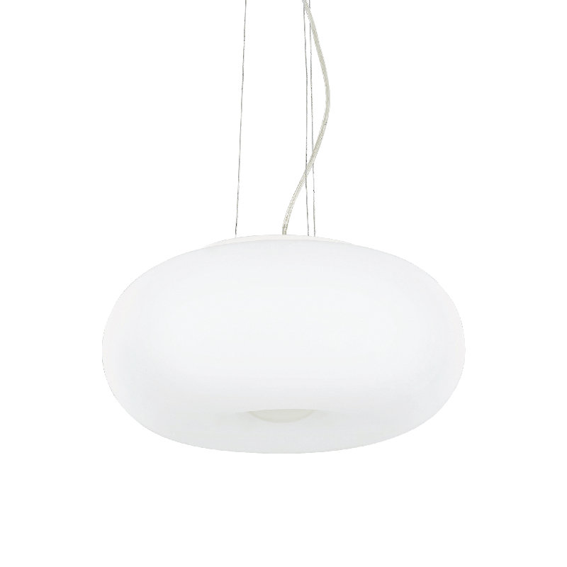 Ulisse 3 - Light White Shaded Pendant, 235cm H x 42cm W x 42cm D