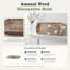 Bol décoratif rectangulaire Amaani en bois d'eucalyptus récupéré ovale, brun