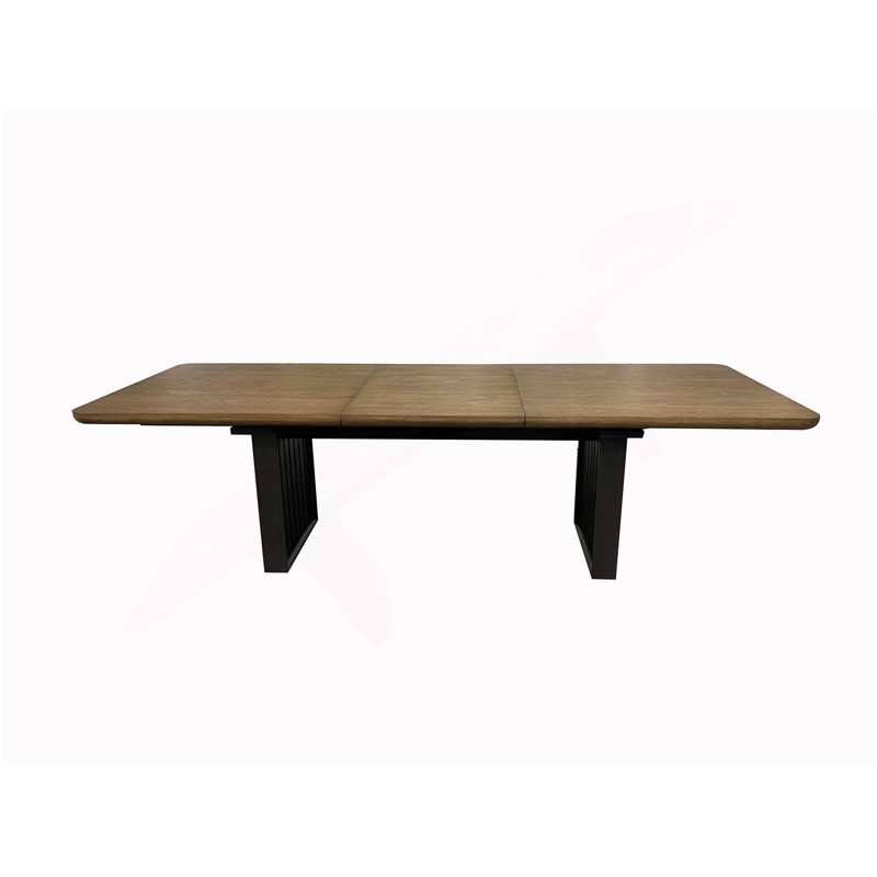 Table à double piédestal au fini latté